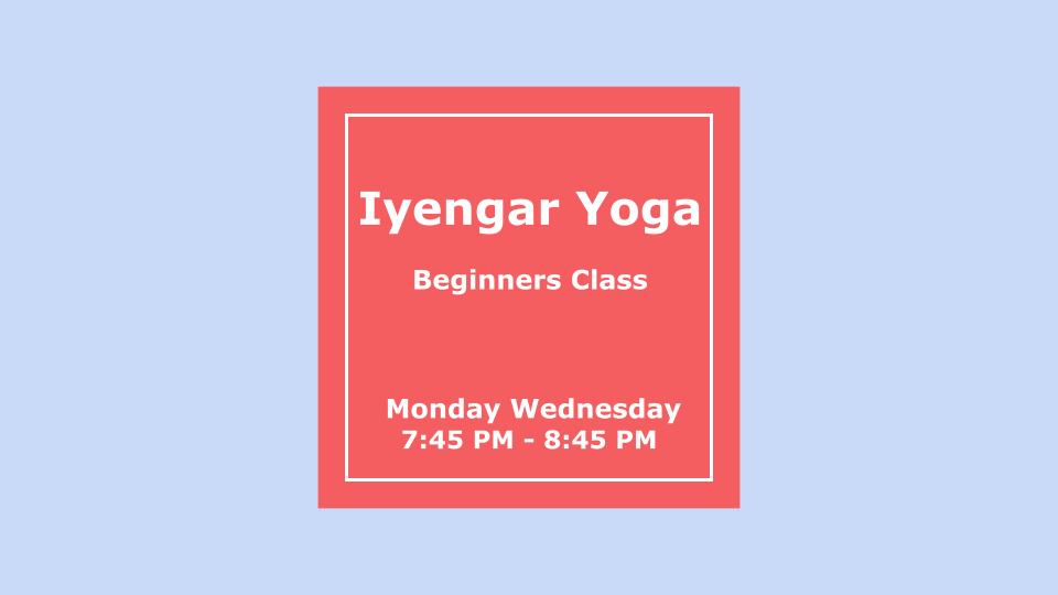 B) Beginners Class Monday Wednesday